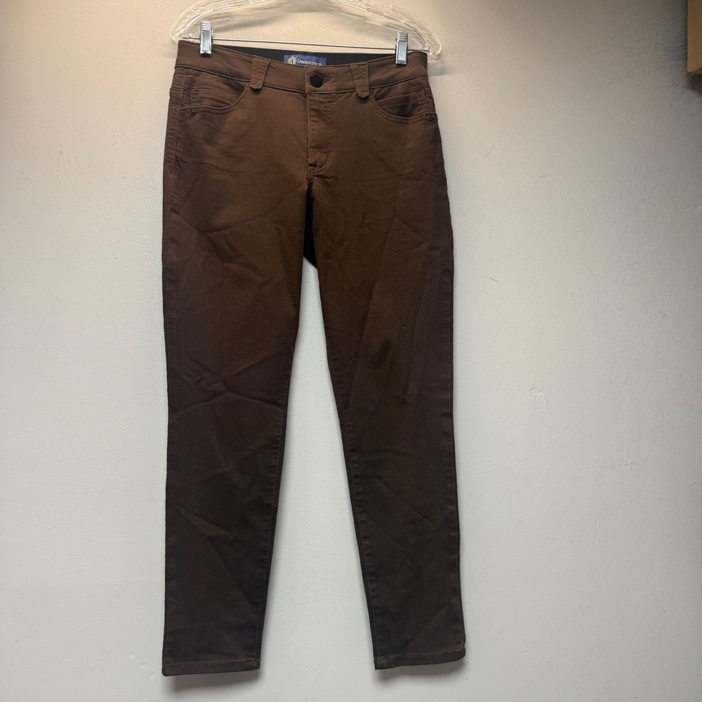 Democracy Pants Womens 8 Brown Excellent Absolution Skinny Stretch Mid Rise
